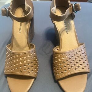 Lucky Brand Brown Wedge Sandals